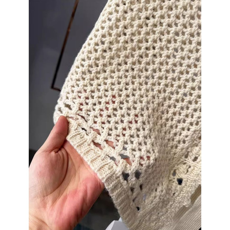 Adīti bikses ar režģa atverēm un auklēm, poliesters, Korejas stils, vasara 2021