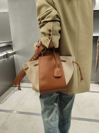 Női Bucket Bag — puha valódi bőr, első réteg marhabőr, utcai stílus, mindennapi használat