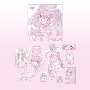 Pachet de stickere pentru cărți poștale și carcase DIY pentru telefon — hârtie sintetică, stil coreean, imprimat