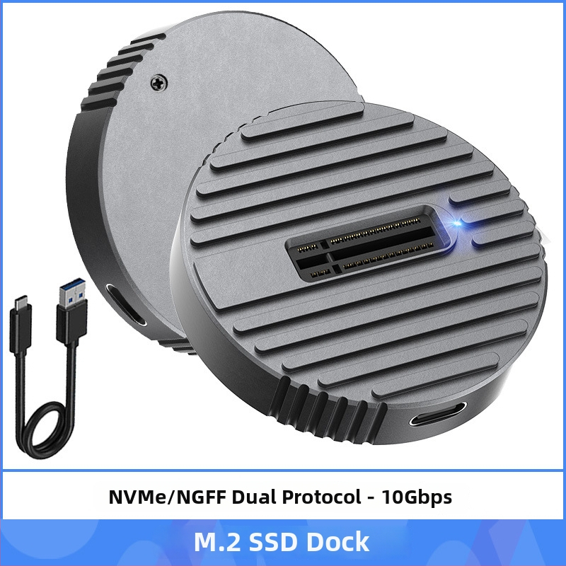 M.2 SSD púzdro – Duálny NVMe/SATA protokol, USB-C 3.1 Gen 2, hliníková zliatina, podpora až 8TB, 10 Gbps