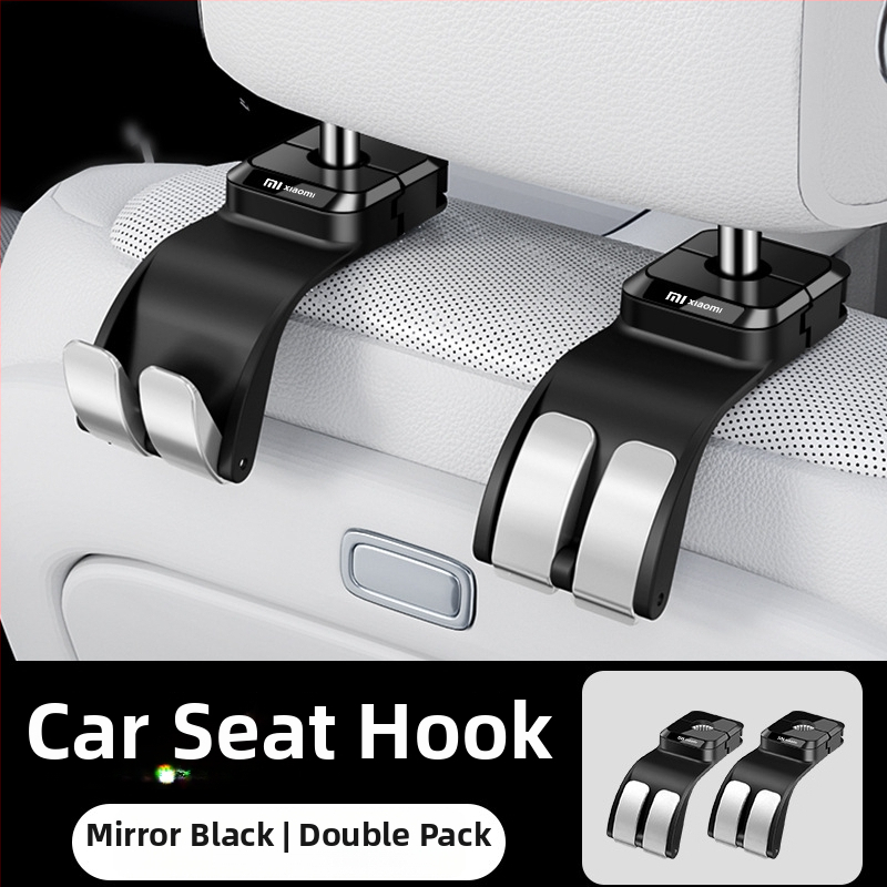 Закачалка за кола – многофункционална скрита двойна закачалка за багаж на задната седалка, ABS, прост стил