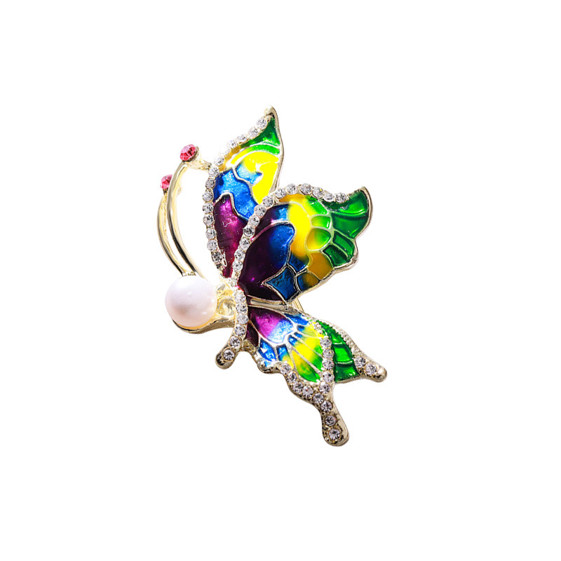 Broșă Fluture, Stil Exotic (Aliaj Zinc; Placare Electrolitică)