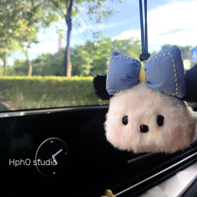 Автомобилна висулка за интериорно оформление – плюшено кученце Пача, перлен материал, модерен стил, Little Mickey