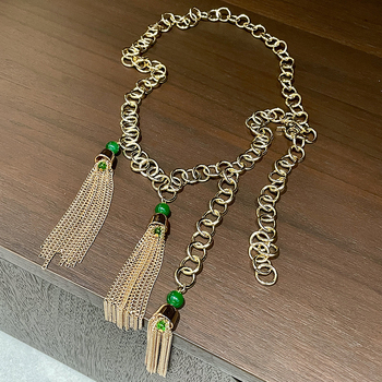 Butterfly sieviešu jostas ķēde no sakausējuma, vintage stils, pilienveida forma, ieliktie mākslīgie akmeņi, elektroplatēta