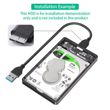Kućište za tvrdi disk SATA na USB 3.0 – Huidongxin, USB 3.0 sučelje, 5 Gbps brzina prijenosa, na skladištu