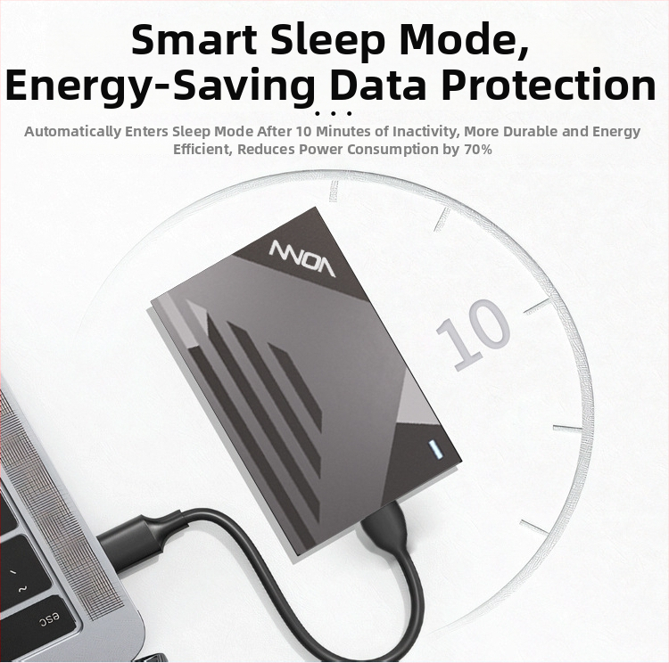 VONN v6 externé SSD púzdro z ABS, kapacita 4TB, USB 3.0 rozhranie