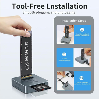 Aluminijsko kućište za M.2 NVMe/SATA SSD – dvostruki protokol, USB 3.1 Gen 2, do 4 TB