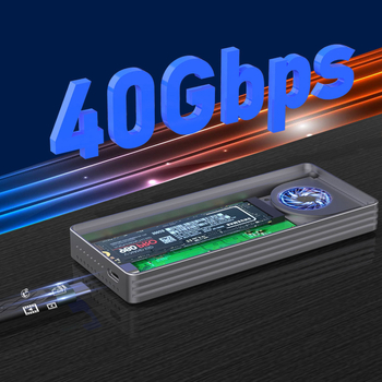 Externé puzdro M.2 NVMe s rozhraním Type-C, 40Gbps, až 8TB, CNC hliník, model S149