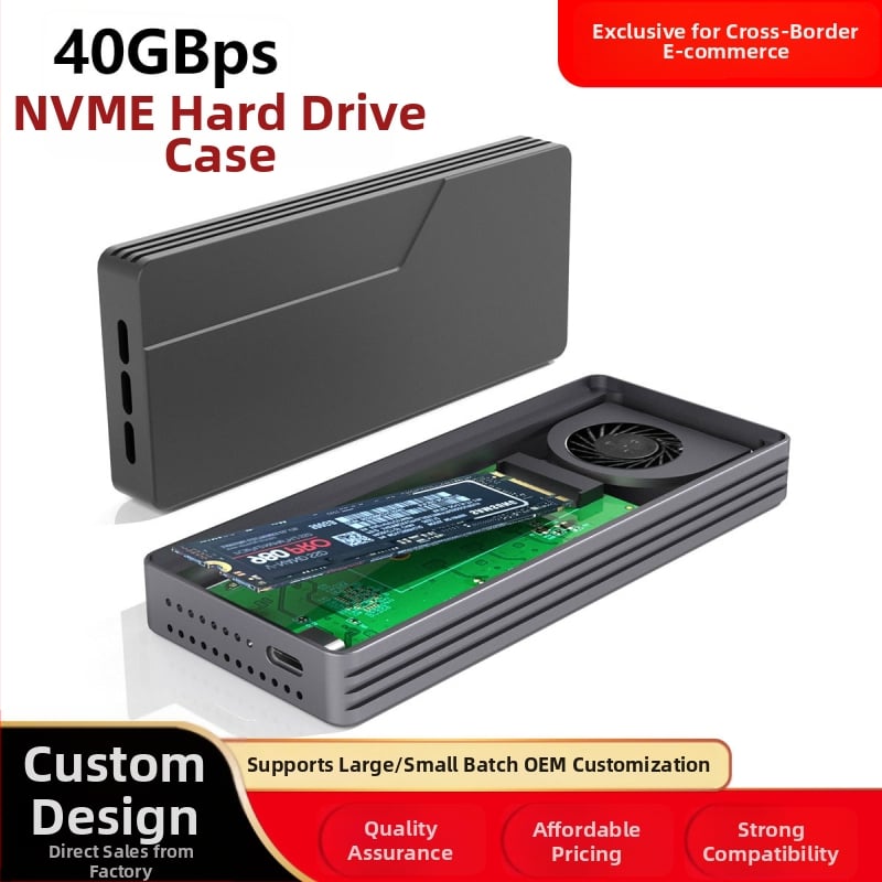 Externé puzdro M.2 NVMe s rozhraním Type-C, 40Gbps, až 8TB, CNC hliník, model S149