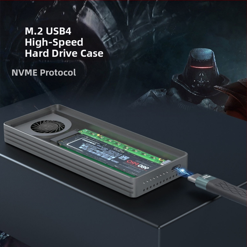 Externé puzdro M.2 NVMe s rozhraním Type-C, 40Gbps, až 8TB, CNC hliník, model S149