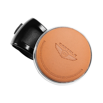 CARTALK Bőr kormányerősítő – Bőr és cinkötvözet anyagból, alkalmas minden autóhoz, Logó OK