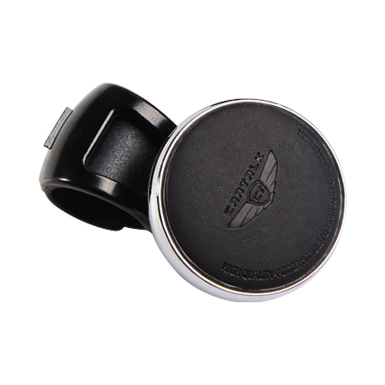 CARTALK Bőr kormányerősítő – Bőr és cinkötvözet anyagból, alkalmas minden autóhoz, Logó OK