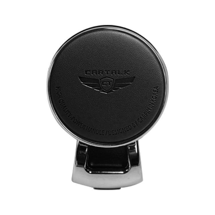CARTALK Bőr kormányerősítő – Bőr és cinkötvözet anyagból, alkalmas minden autóhoz, Logó OK
