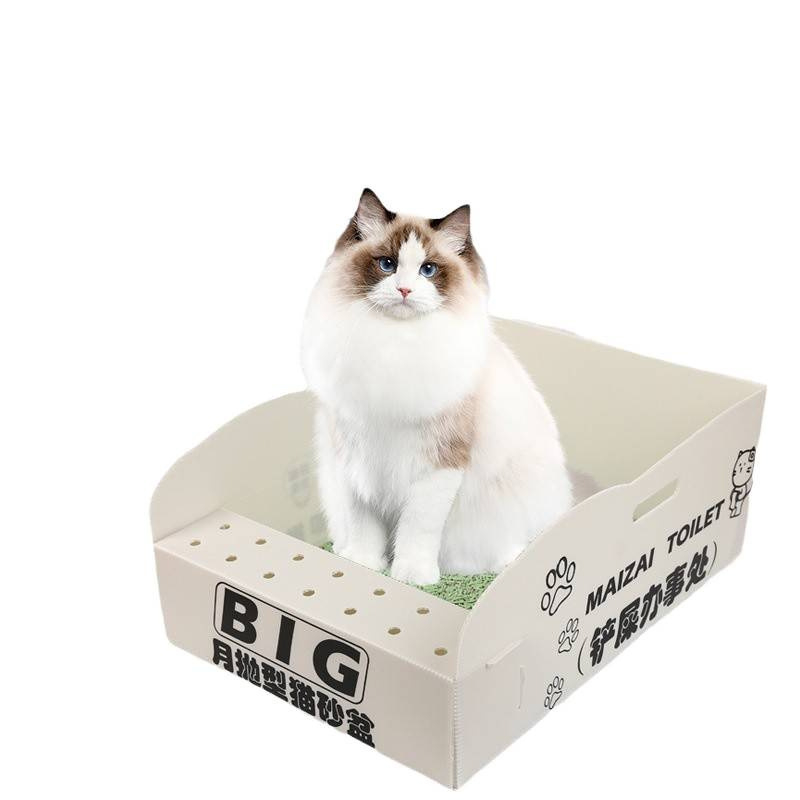 Κάδος άμμου γάτας μίας χρήσης – με αντι-πιτσιλίσματα, πτυσσόμενος και φορητός, χωρίς ανάγκη καθαρισμού, PVC υλικό, κατάλληλος για ενήλικες γάτες.