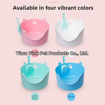 Toaleta pre mačky so čiastočne uzavretým dizajnom, proti špliechaniu, PP materiál, vhodná pre mačky a mačiatka