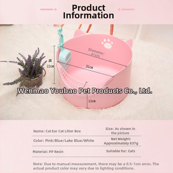 Toaleta pre mačky so čiastočne uzavretým dizajnom, proti špliechaniu, PP materiál, vhodná pre mačky a mačiatka