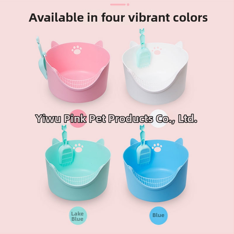 Toaleta pre mačky so čiastočne uzavretým dizajnom, proti špliechaniu, PP materiál, vhodná pre mačky a mačiatka