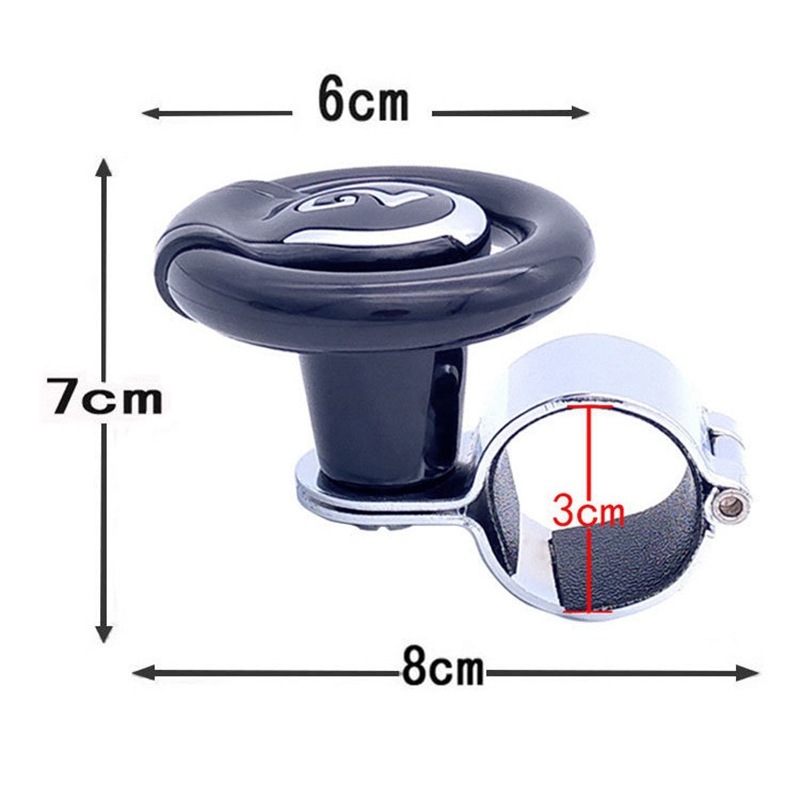 Помощна топка за кормилото YI-263, BREE; пластмаса + алуминий; универсална съвместимост; тегло 0,28 кг; печат на лого