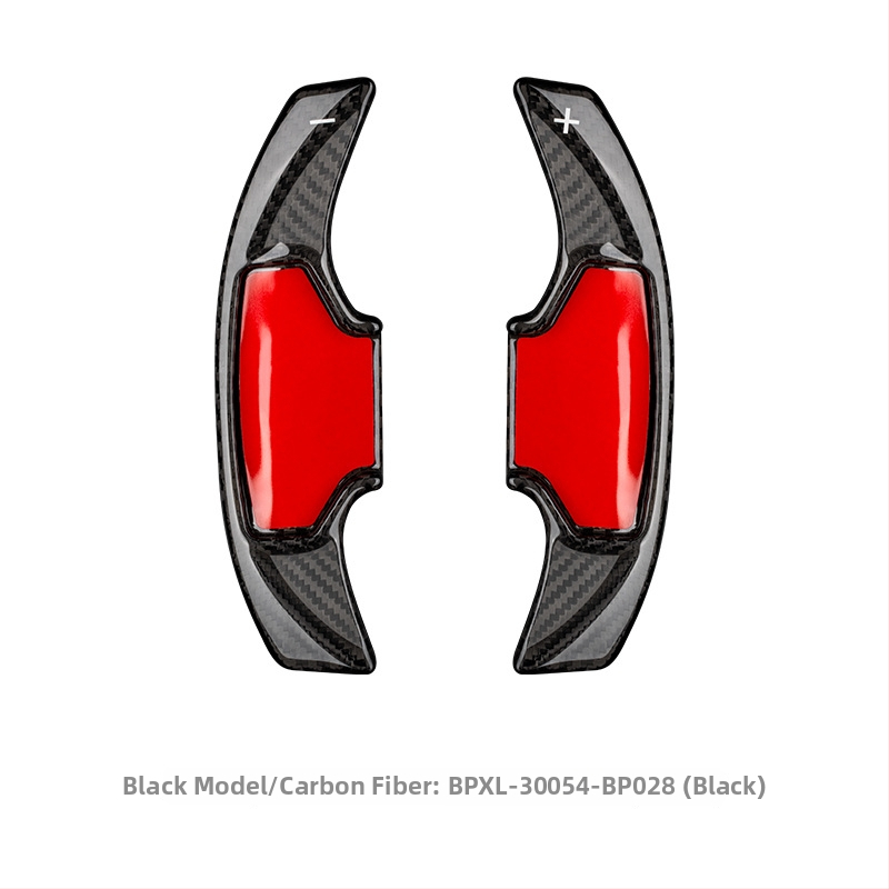 Dekoratívna rámeň volantu pre Ford Mustang s vzhľadom karbónových vlákien (Značka Hongbai; Materiál: plast; Vhodné modely: Mustang; Inštalácia: lepidlo; Výrobný proces: horúce lisovanie oceľovej formy)