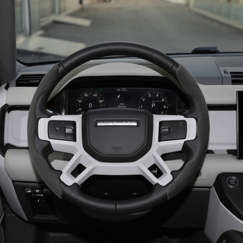 Potah na volan z semišu, protišmykový, dizajn Aurora 45 Star Pulse, kompatibilný s Land Rover Defender a Discovery Sport