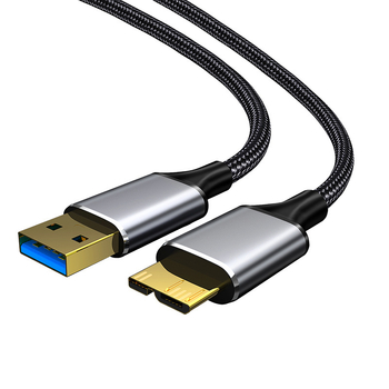 USB 3.0 na Micro USB kabel za tvrdi disk – jednostrani konektor, prošireni prijenos podataka, maksimalna snaga 10W, najlonski kabel