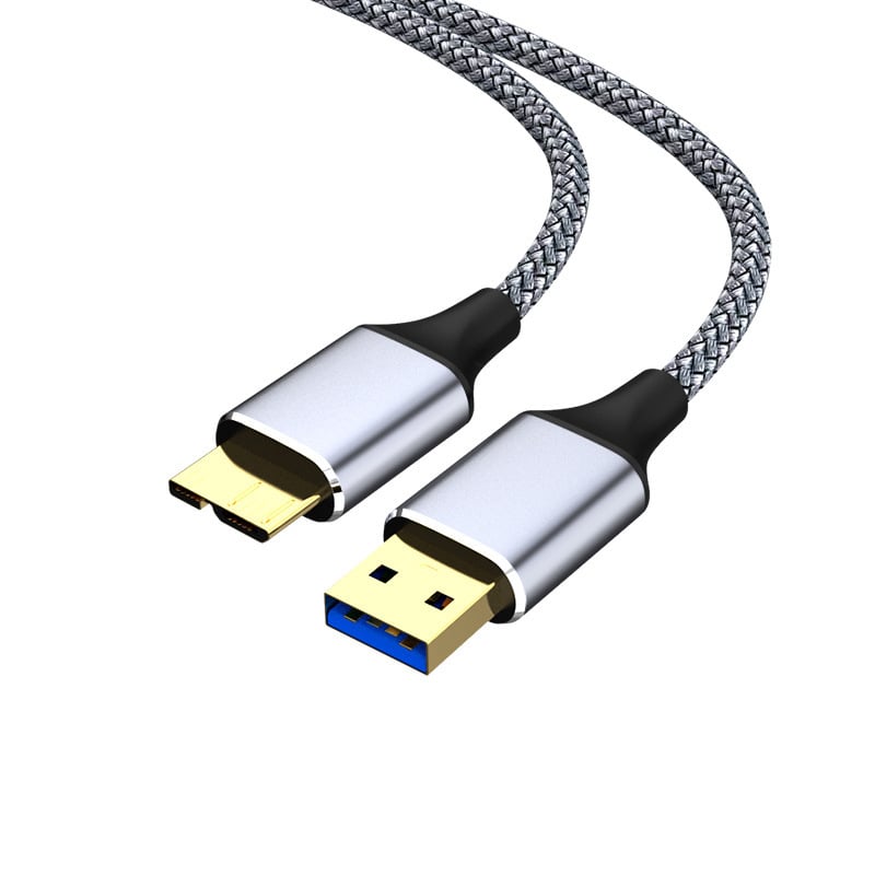 USB 3.0 na Micro USB kabel za tvrdi disk – jednostrani konektor, prošireni prijenos podataka, maksimalna snaga 10W, najlonski kabel