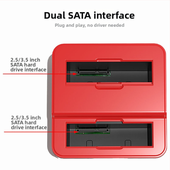Dock pre dva pevné disky USB 3.0 – 5Gbps, max. 32TB, Rozmery 142×143×74mm, model D300