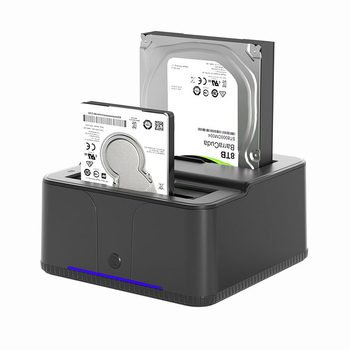 Dock pre dva pevné disky USB 3.0 – 5Gbps, max. 32TB, Rozmery 142×143×74mm, model D300
