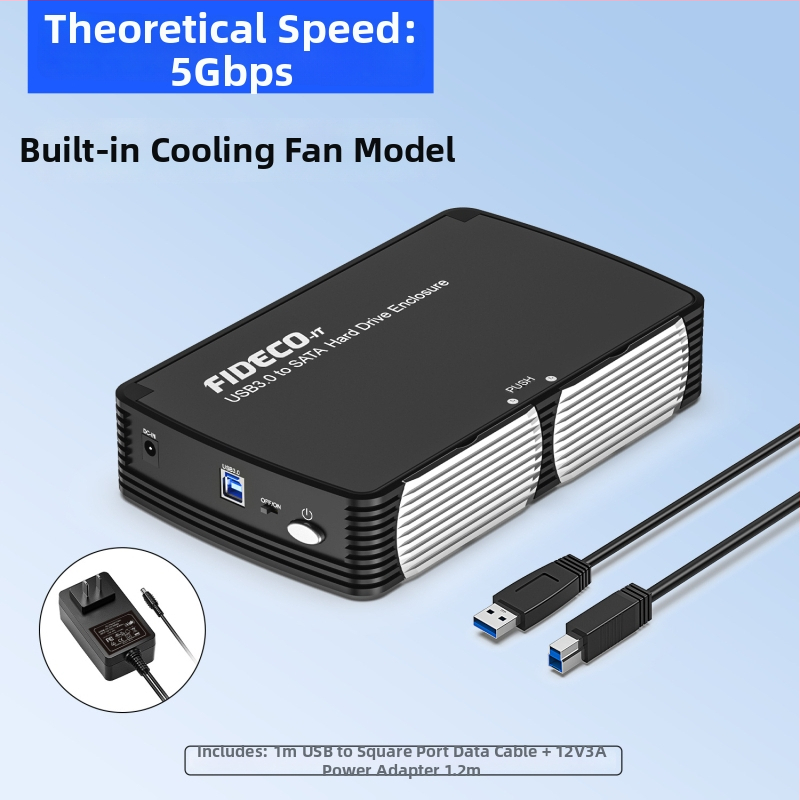 Vanjska kutija za tvrdi disk s USB 3.0, SATA sučelje, aluminijski kućište, podrška do 22 TB, brzina prijenosa do 5 Gbps
