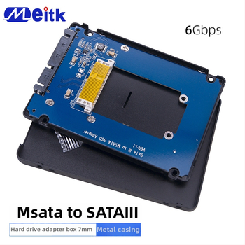 Kryt SSD z mSATA na SATA3.0, hliníková zliatina, rozhranie SATA3 6Gbps, podpora až 2TB, OEM spracovanie