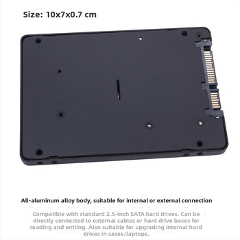 Kryt SSD z mSATA na SATA3.0, hliníková zliatina, rozhranie SATA3 6Gbps, podpora až 2TB, OEM spracovanie