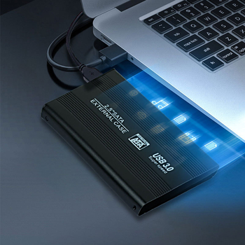 Εξωτερική θήκη SATA σκληρού δίσκου με USB 3.0, περίβλημα από κράμα αλουμινίου, 5 Gbps