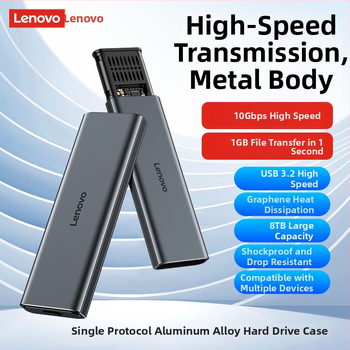 Lenovo ārējais SSD korpuss USB 3.2, modeļi Ln11/Ln12, viegls dizains, svars 900 g, izlaidums 2025
