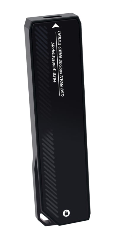 Εξωτερική θήκη M.2 NVMe USB-C για SSD, με συμπεριλαμβανόμενο καλώδιο, έως 4TB, 20Gbps, μοντέλο PH802-2364 (OEM)