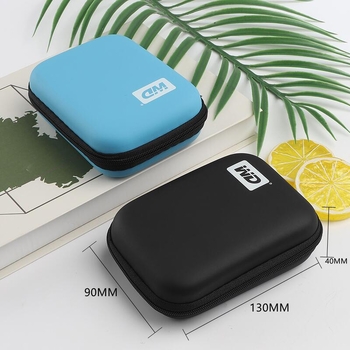 EVA prenosná taška na pevný disk – úložisko pre napájací zdroj, dátové káble a káblové slúchadlá; výroba studeným tlakom, neutrálna verzia, nosnosť 45 g