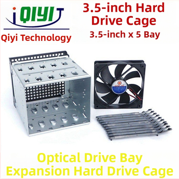 Hliníkové HDD púzdro pre 3,5'' do 5,25'' pozície, kapacita 3 disky, QY