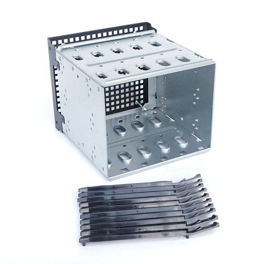 Αλουμινένιο κλουβί HDD 3,5'' για θήκη 5,25'', χωρητικότητα 3 δίσκων, QY