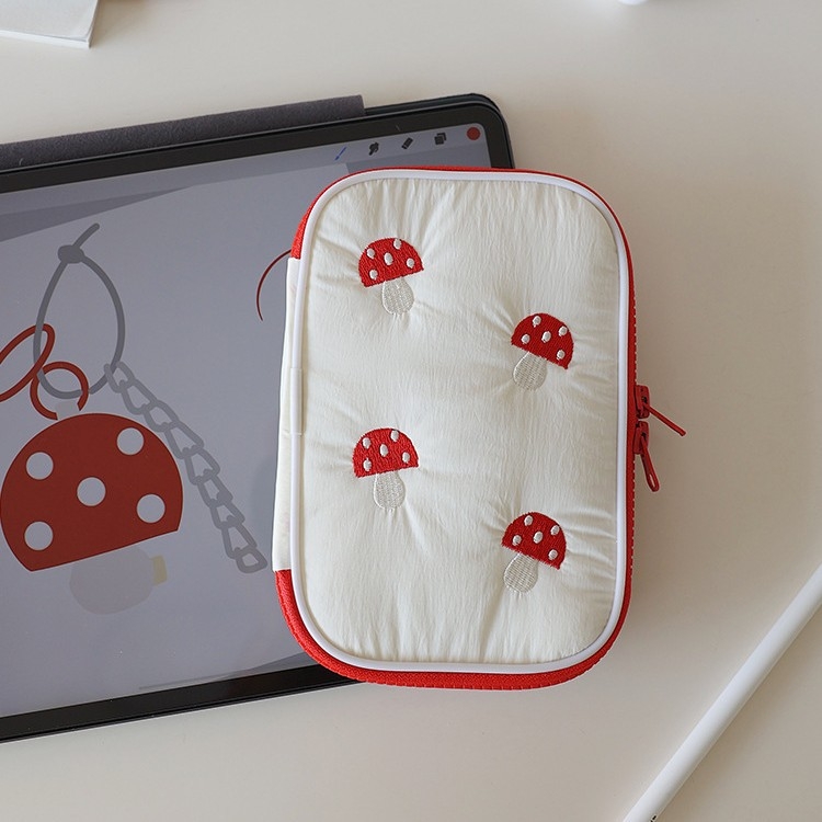 Prijenosni zaštitni kućište za vanjski tvrdi disk, otporno na udarce, od tekstila, za pohranu kabelâ i power bank — stil ručne torbe, cartoon cute dizajn, model S1870, poliester