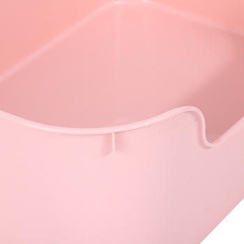 Φορητή ημι-κλειστή λεκάνη άμμου γάτας, αντι-πιτσιλίσματος σχεδίαση, PP υλικό