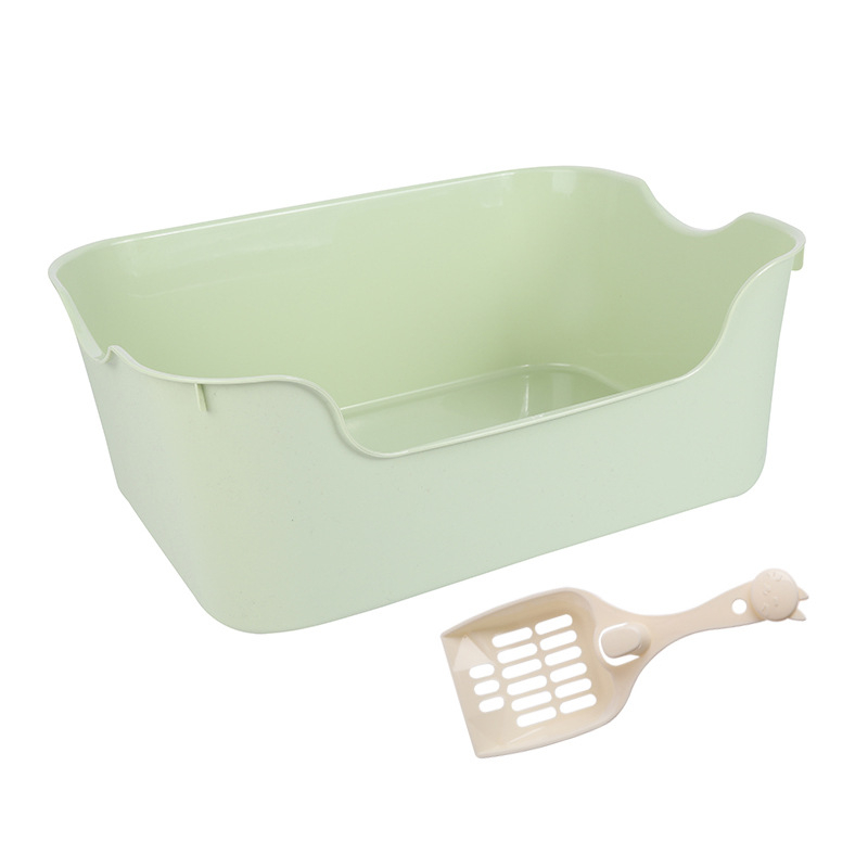 Φορητή ημι-κλειστή λεκάνη άμμου γάτας, αντι-πιτσιλίσματος σχεδίαση, PP υλικό