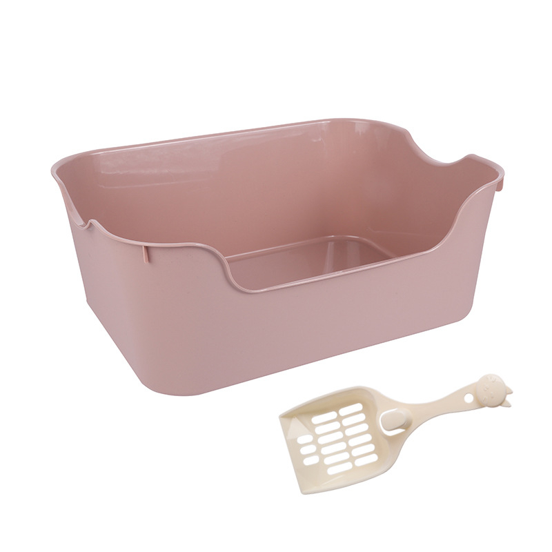 Φορητή ημι-κλειστή λεκάνη άμμου γάτας, αντι-πιτσιλίσματος σχεδίαση, PP υλικό