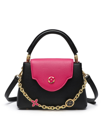 Dámska PU crossbody taška s vrchnákom, horizontálny štvorec, polyesterová podšívka, vnútorné vrecká na telefón a občiansky preukaz