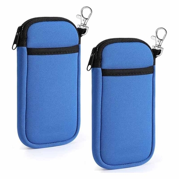 Mobilná taška na telefón, vertikálny štvorcový tvar, zipsové otvorenie, diving materiál, polyesterová podšívka, priehradka na certifikát