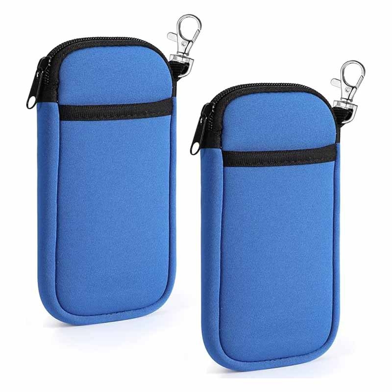 Mobilná taška na telefón, vertikálny štvorcový tvar, zipsové otvorenie, diving materiál, polyesterová podšívka, priehradka na certifikát