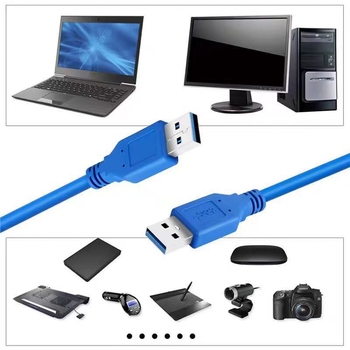 Cablu de date USB 3.0, M–M cu capete duale, cablu de copiere, 0,3–5 m
