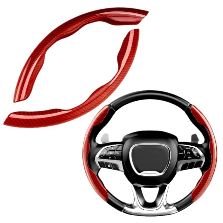 Acoperire volan auto din fibră de carbon, rezistent la abraziune, antiderapant, universal pentru toate sezoanele, personalizabil, greutate 0,17 kg