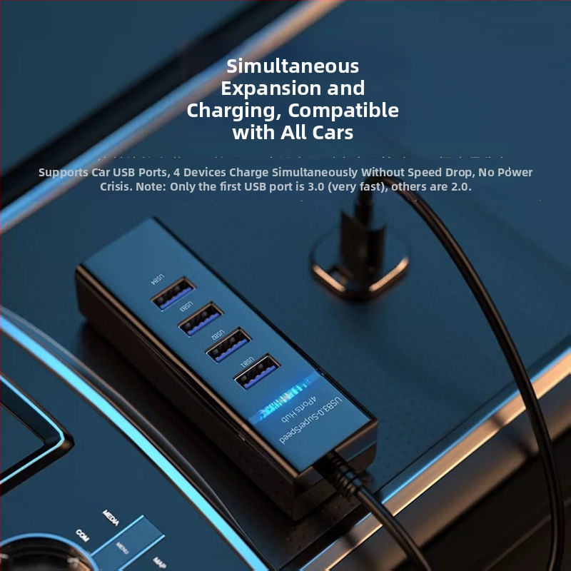 USB 3.0 1:4 hub adaptér, napájaný cez USB, pre tlačiareň a PC