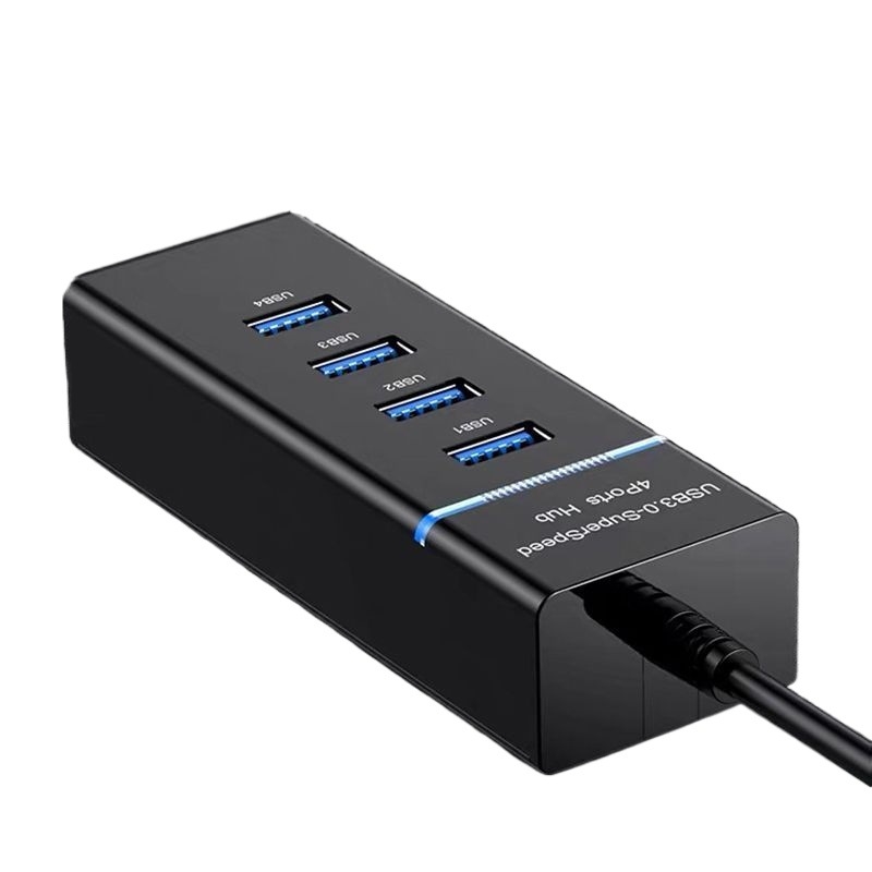 USB 3.0 1:4 hub adaptér, napájaný cez USB, pre tlačiareň a PC