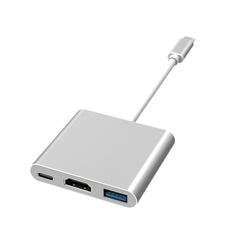 Type-C na HDMI 3-v-1 dokovacia stanica pre TV a projektor — HDMI výstup, Type-C rozhranie, bez vonkajšieho napájania