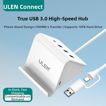 USB 3.0 4-portový hub s USB-C rozšírením, externé napájanie, 5Gbps
